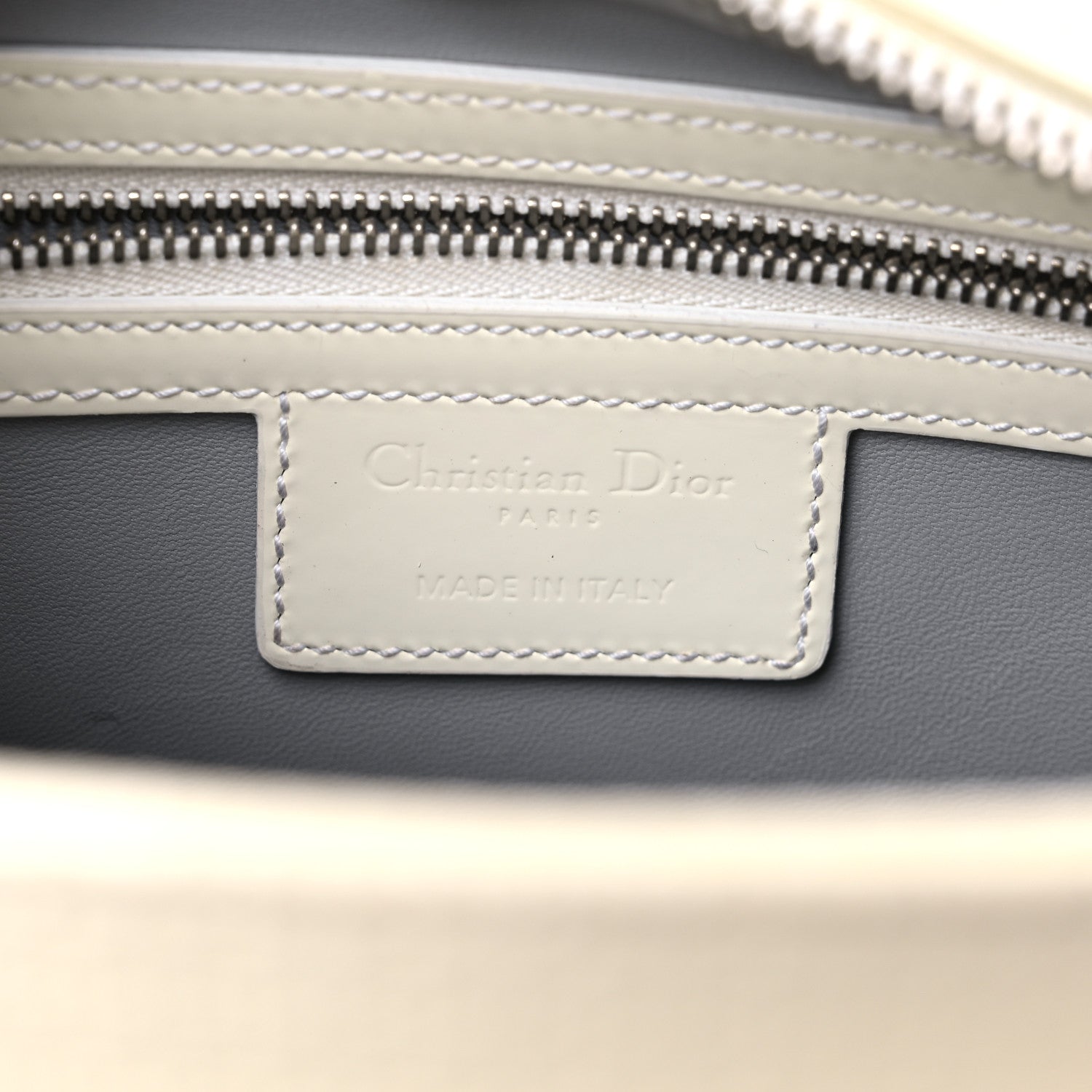 Christian Dior Patent Micro-Cannage Medium Lady Dior White 5 of 13