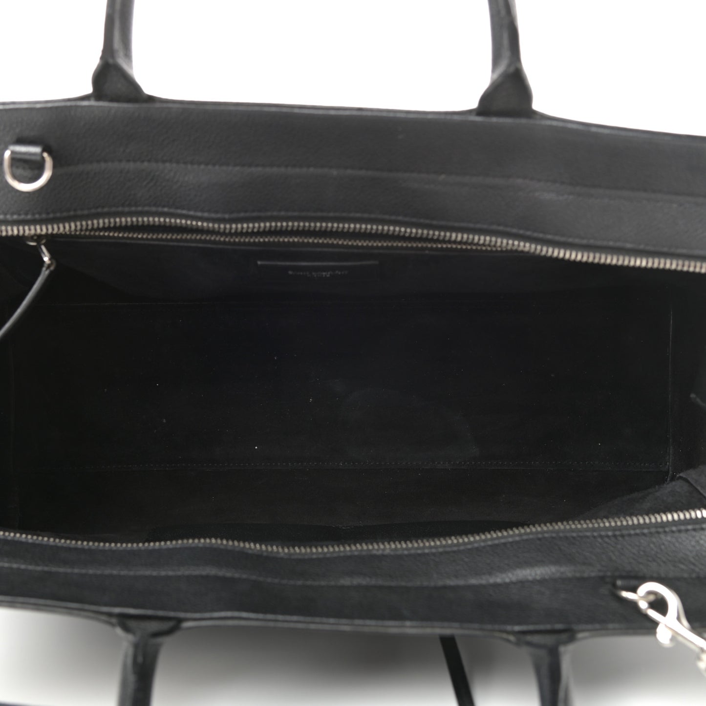 Grained Calfskin Medium Rive Gauche Cabas Black