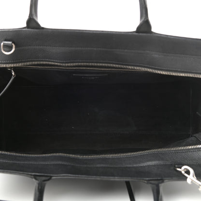 Saint Laurent Grained Calfskin Medium Rive Gauche Cabas Black 5 of 9