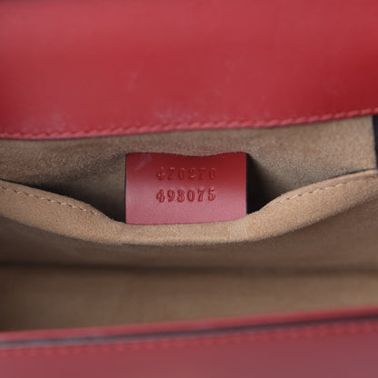 Gucci Calfskin Mini Sylvie Top Handle Bag Hibiscus Red 8 of 9