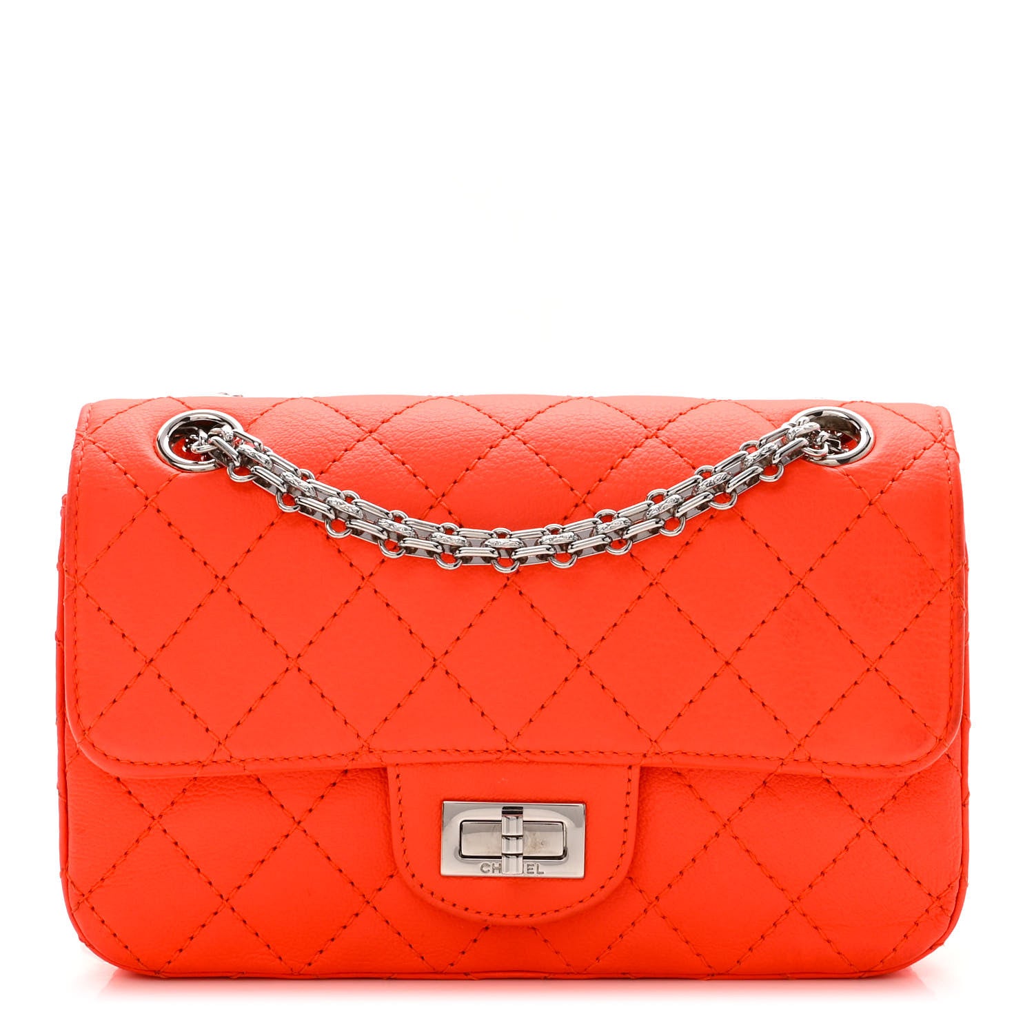 Chanel Goatskin Quilted 2.55 Reissue Mini Flap Orange 1 of 12