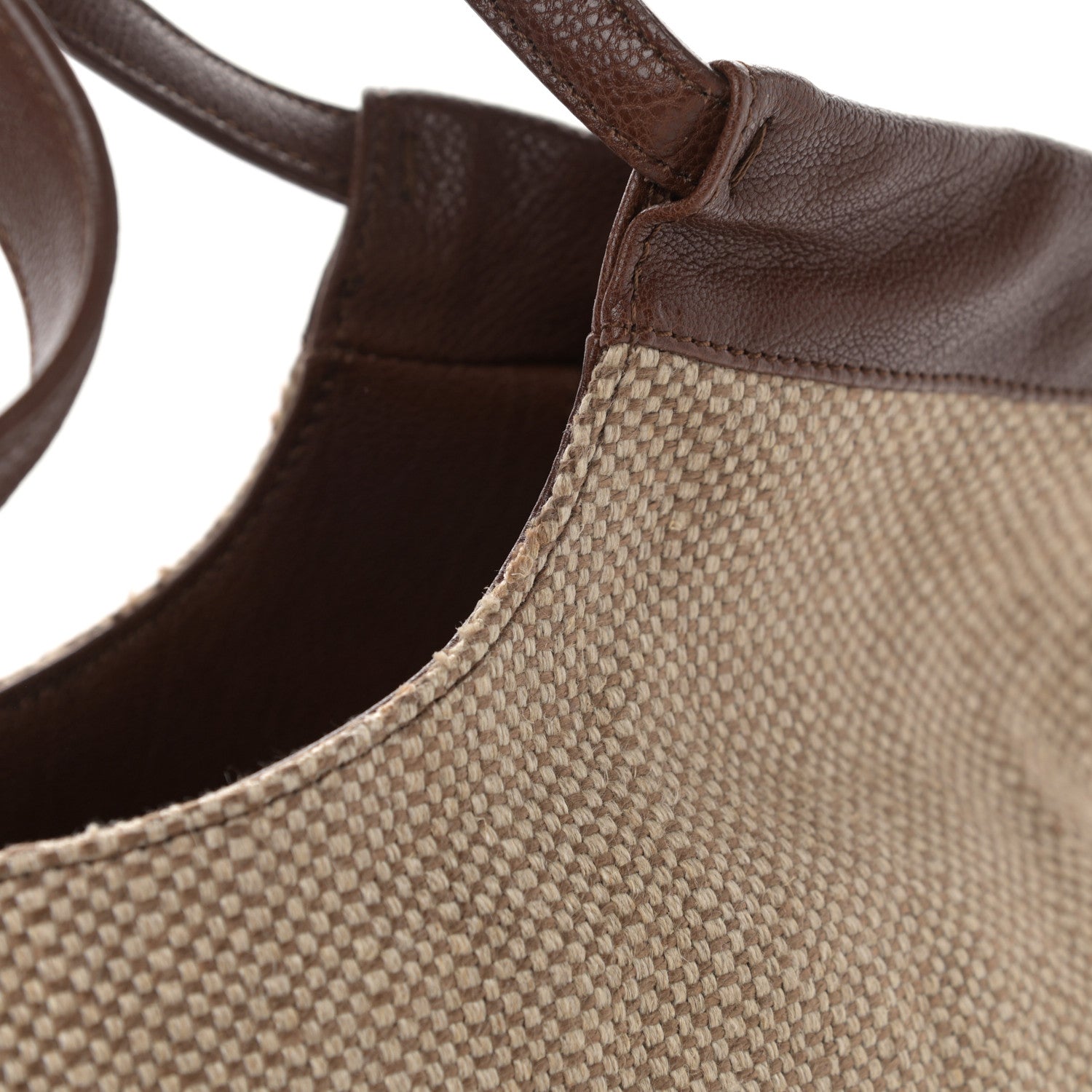 Saint Laurent Canvas Belle de Jour Cabas Tote Brown 10 of 10