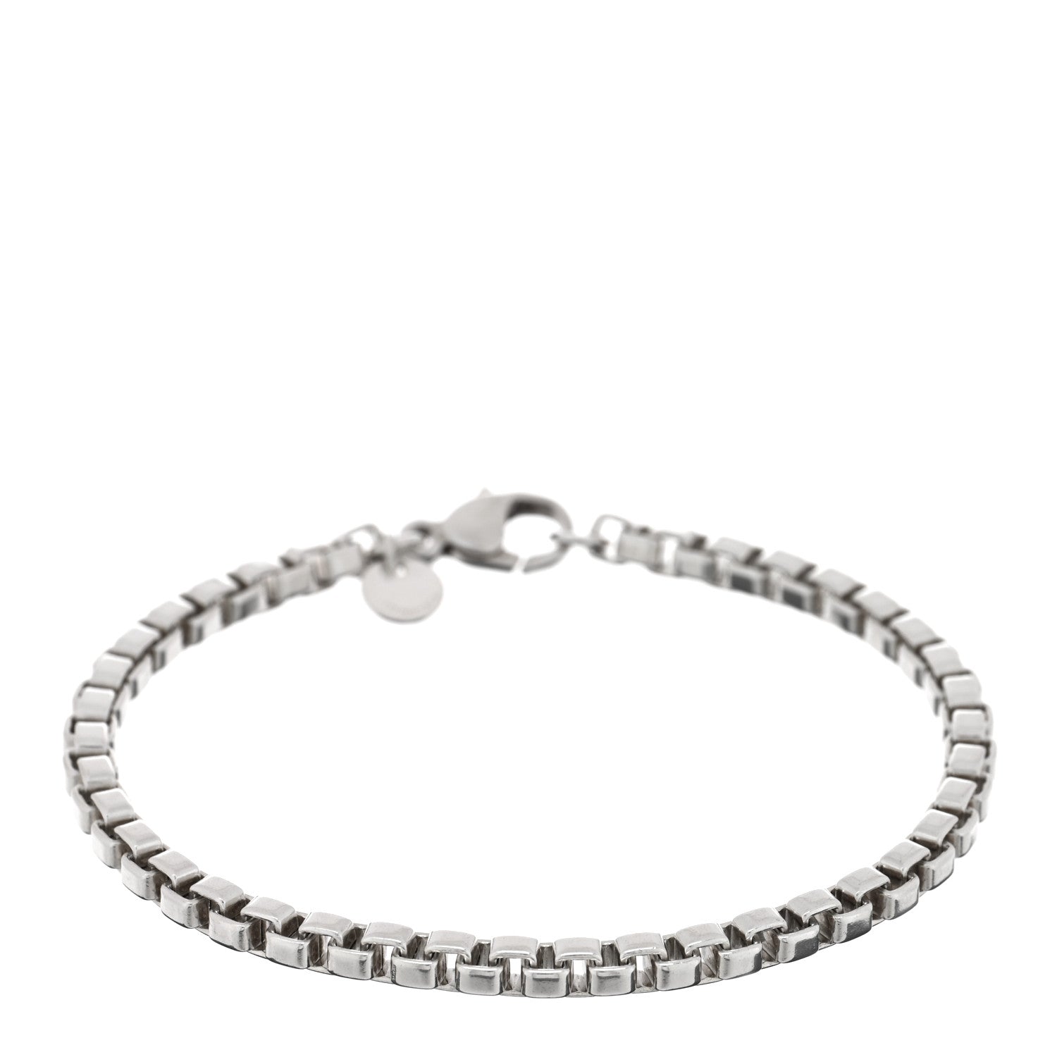 Tiffany Sterling Silver 4mm Venetian Link Bracelet 1 of 4