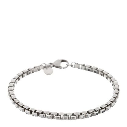Tiffany Sterling Silver 4mm Venetian Link Bracelet 1 of 4