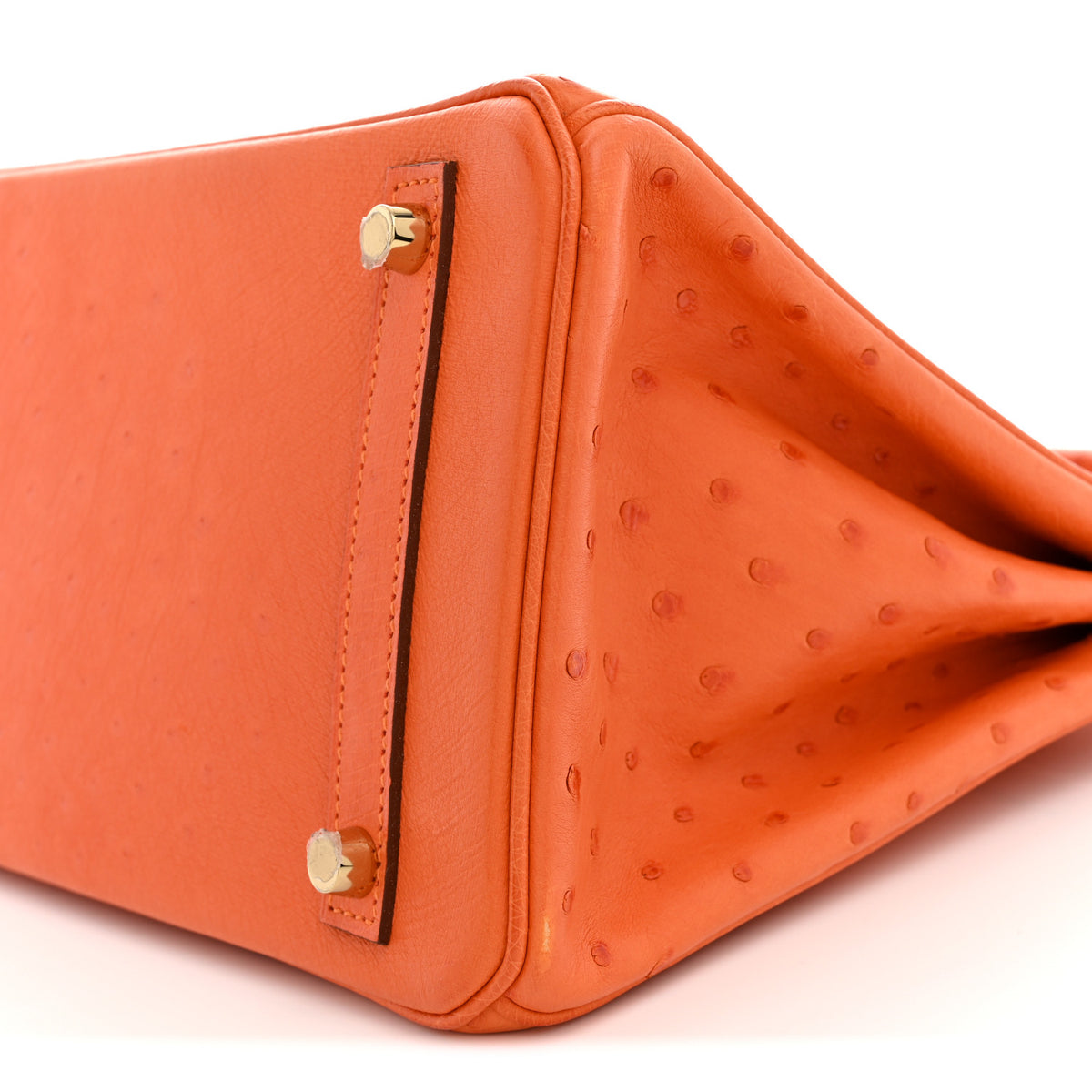 Hermes Ostrich Birkin 30 Orange 10 of 11