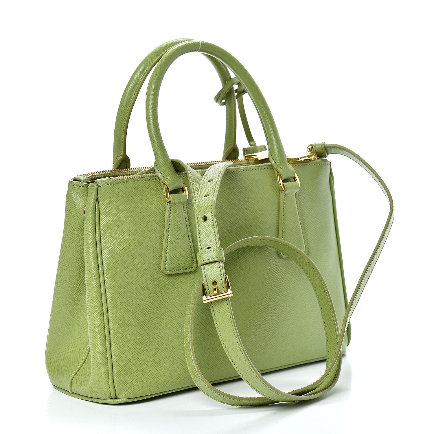 Prada Saffiano Lux Mini Galleria Double Zip Tote Prato 2 of 12
