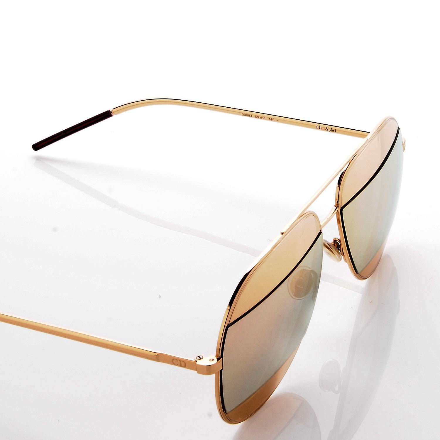 Christian Dior Split 1 Aviator Sunglasses Rose Gold 6 of 8