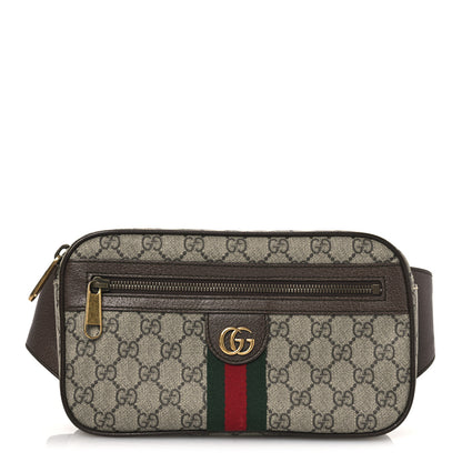 Gucci Soft GG Supreme Monogram Medium Ophidia Belt Bag Dark Brown 1 of 11
