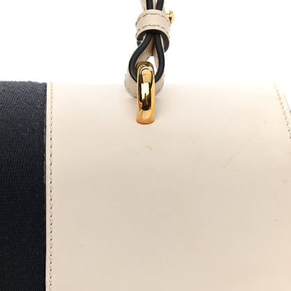 Gucci Calfskin Web Medium Sylvie Top Handle Bag White 15 of 15