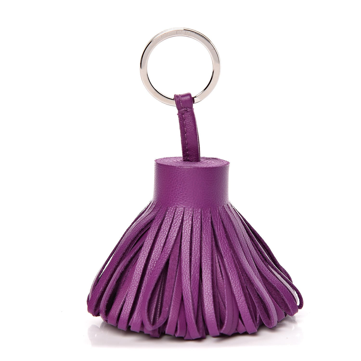 Hermes Lambskin Carmen Tassel Key Holder Anemone 1 of 4