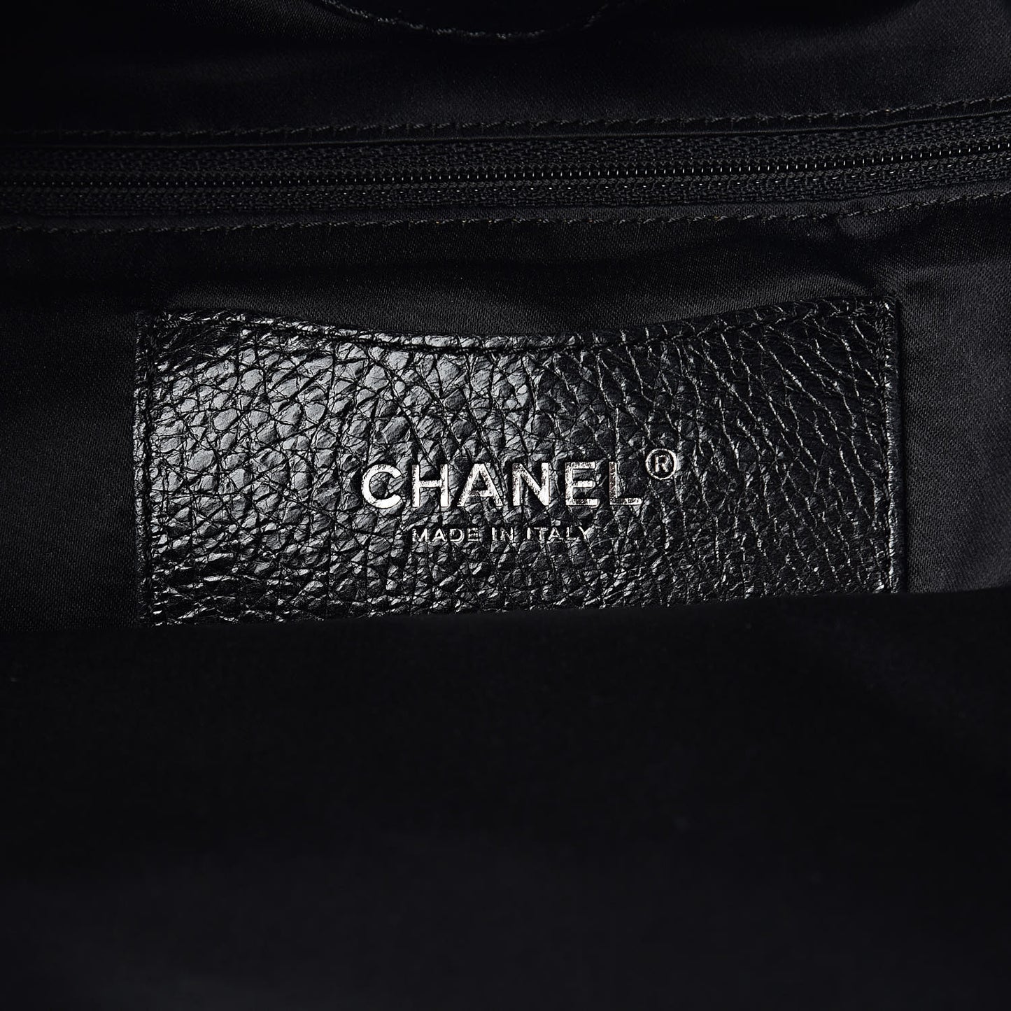 Glazed Calfskin On The Road Drawstring Tote Black