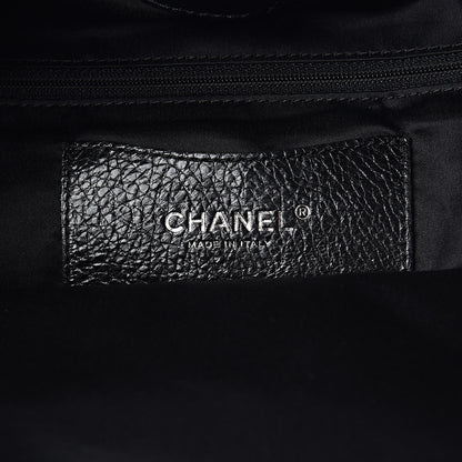 Chanel Glazed Calfskin On The Road Drawstring Tote Black 8 of 14