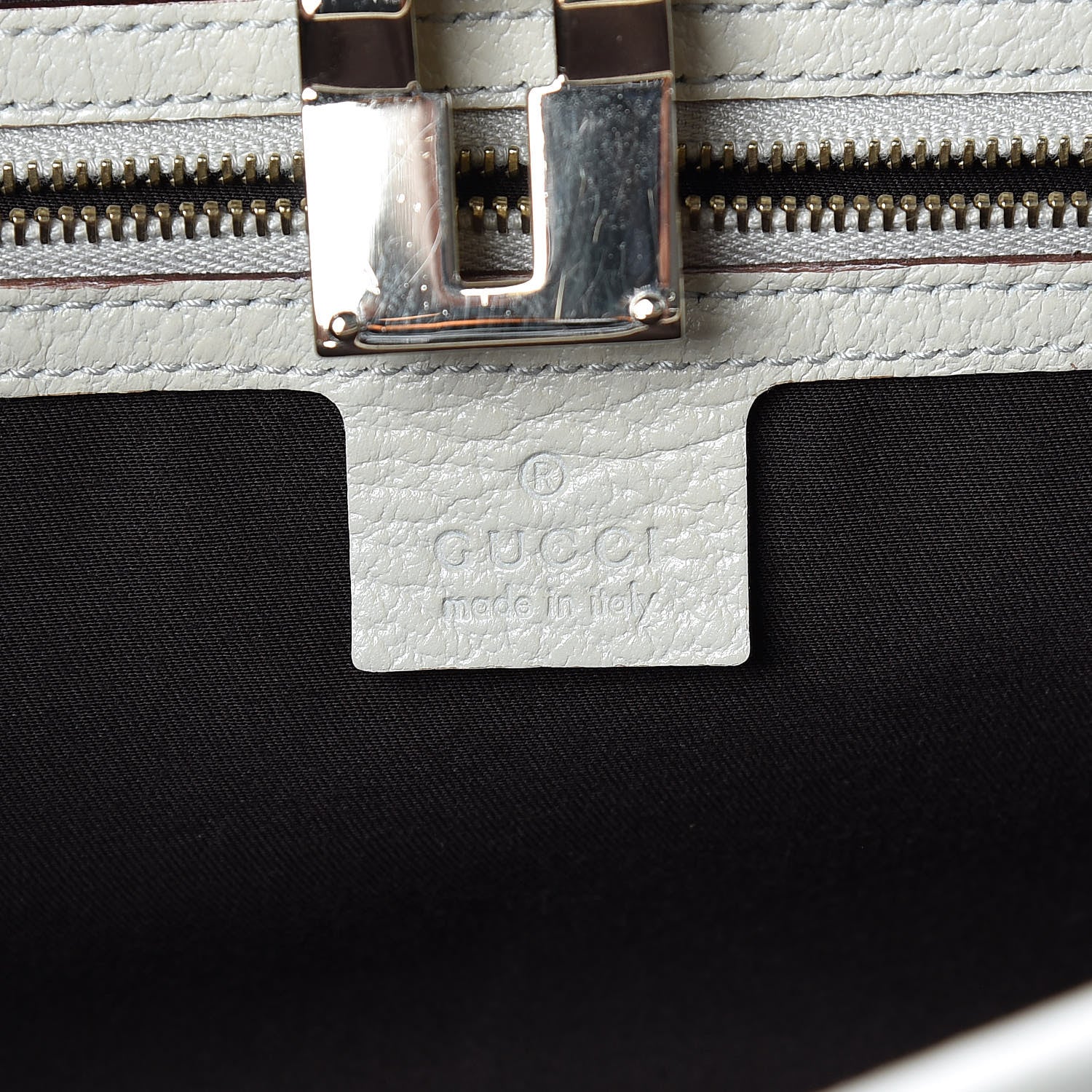 Gucci Calfskin Bamboo Bullet Satchel Ivory 6 of 9