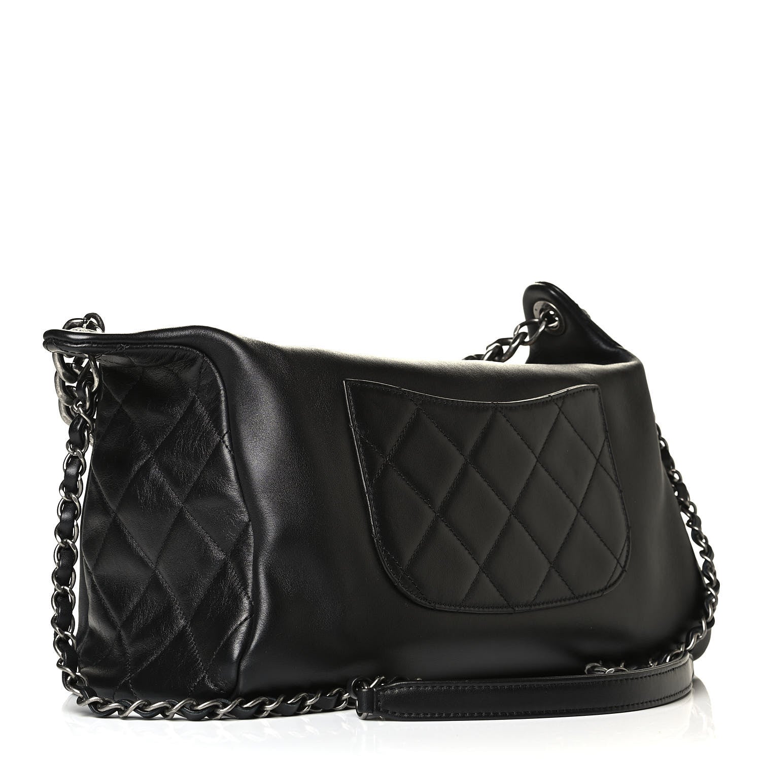 Chanel Calfskin Chain 20s Signature Hobo Black 2 of 5