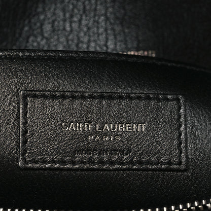 Saint Laurent Sheepskin Matelasse Chevron Monogram Large College Satchel Black 6 of 10