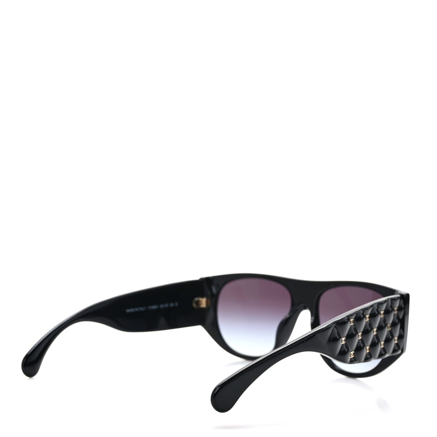 Acetate Quilted CC Pilot Sunglasses 71465A Black