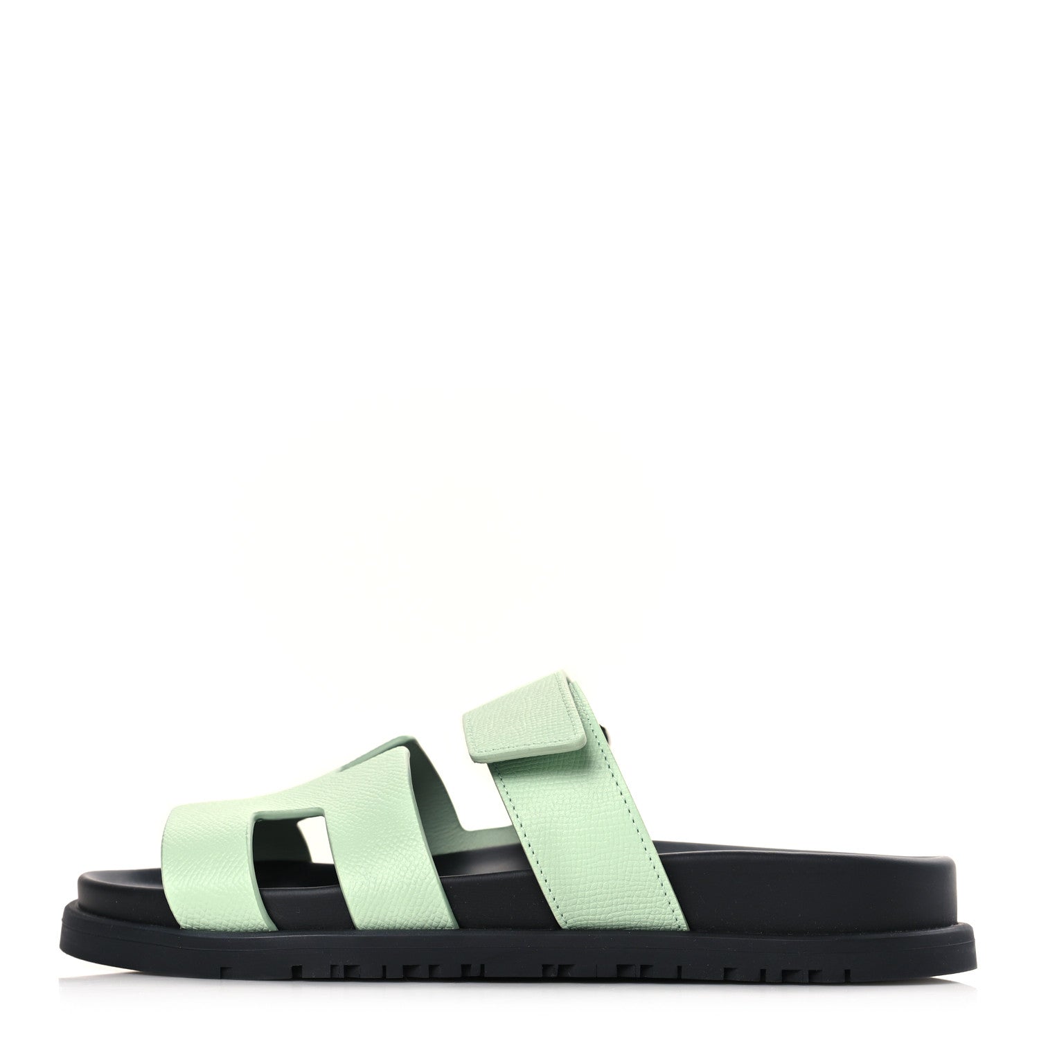Hermes Epsom Womens Chypre Sandals 36.5 Vert Jade 1 of 8