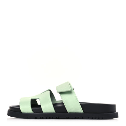 Hermes Epsom Womens Chypre Sandals 36.5 Vert Jade 1 of 8