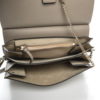 Chloe Calfskin Suede Medium Faye Shoulder Bag Motty Grey 5 of 6