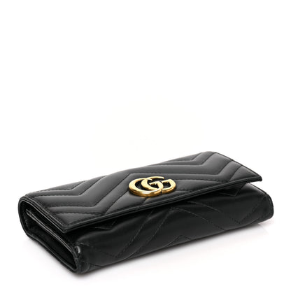 Gucci Calfskin Matelasse GG Marmont Continental Wallet Black 4 of 7