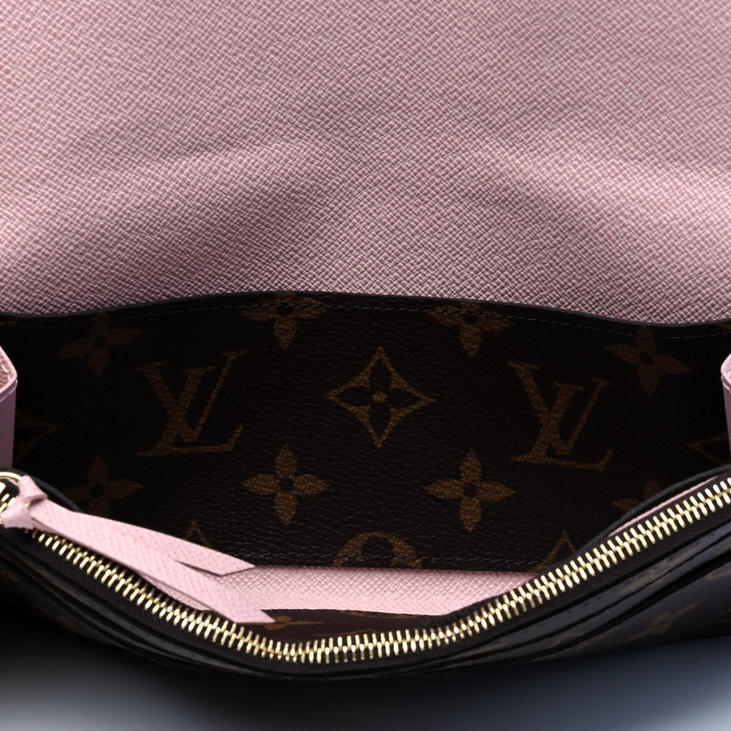 Monogram Emilie Wallet Rose Ballerine