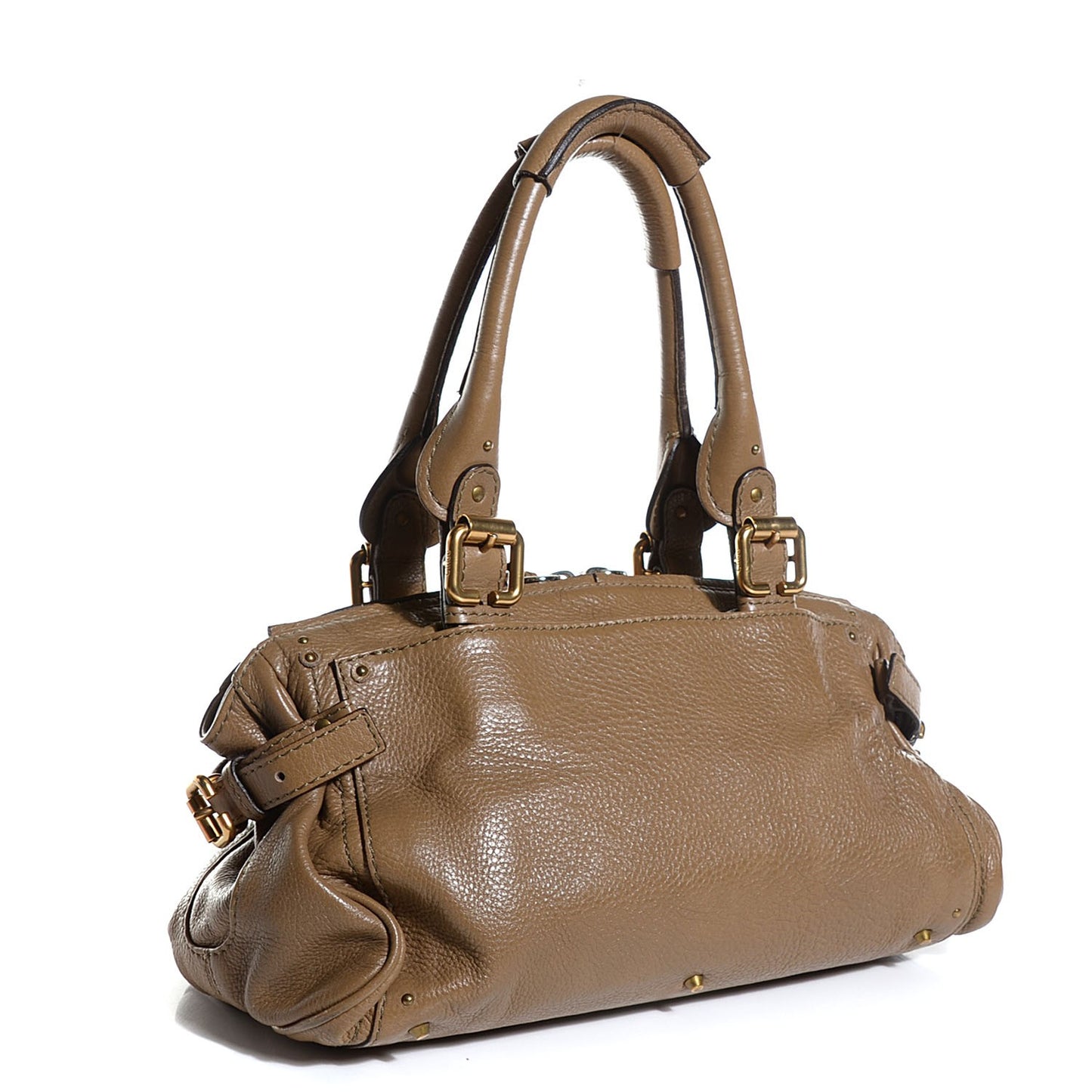Leather Paddington Capsule Satchel Brown