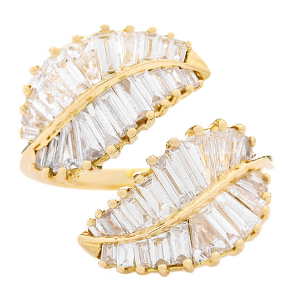 Anita Ko 18K Yellow Gold Diamond Classic Leaf Ring 52 6 1 of 6