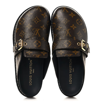 Louis Vuitton Patent Monogram Womens Cosy Flat Comfort Clog Mules 39 Brown 2 of 9