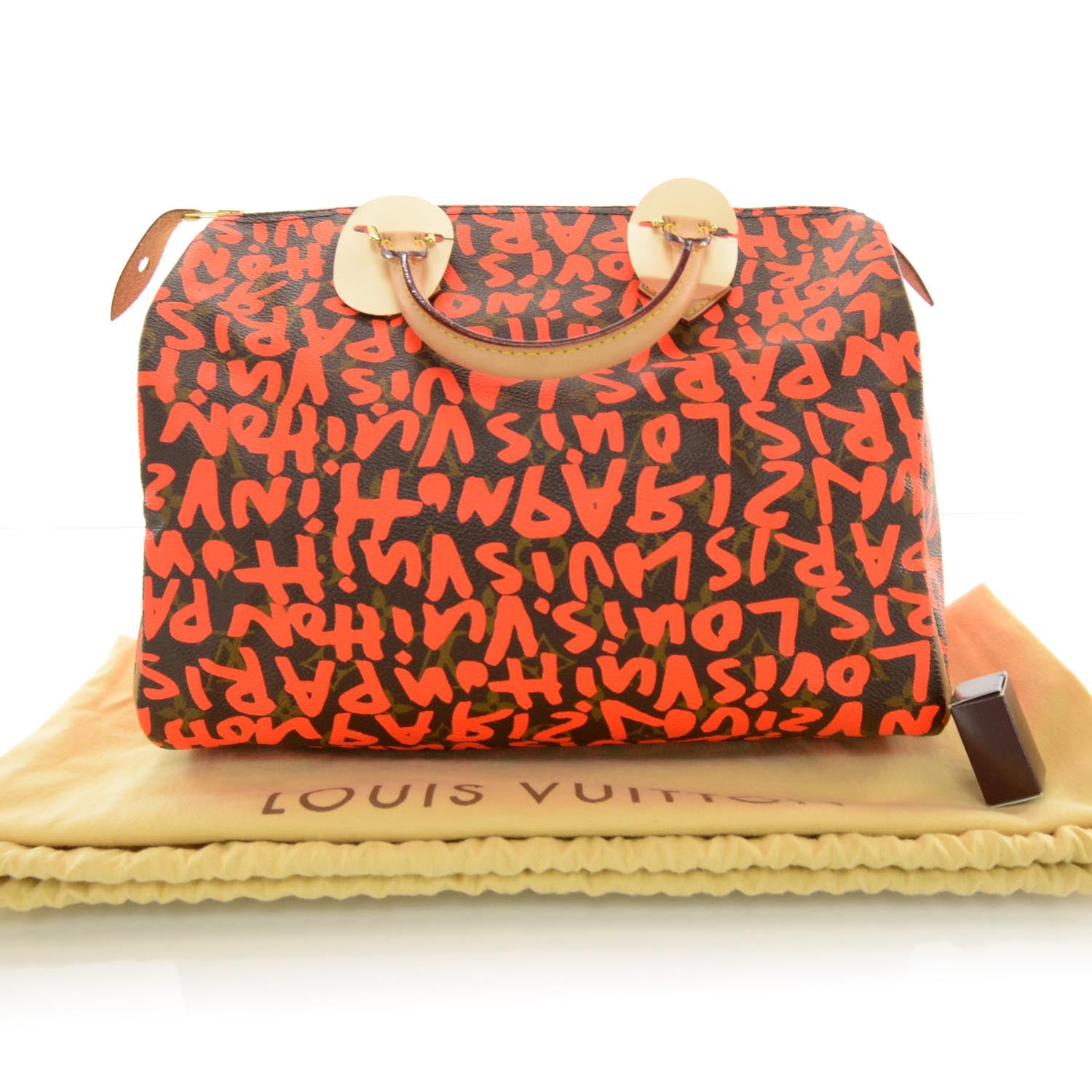 Louis Vuitton Monogram Graffiti Speedy 30 Orange 3 of 7