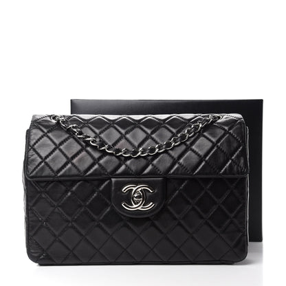 Chanel Lambskin Quilted Maxi Single Flap Black 11 of 11