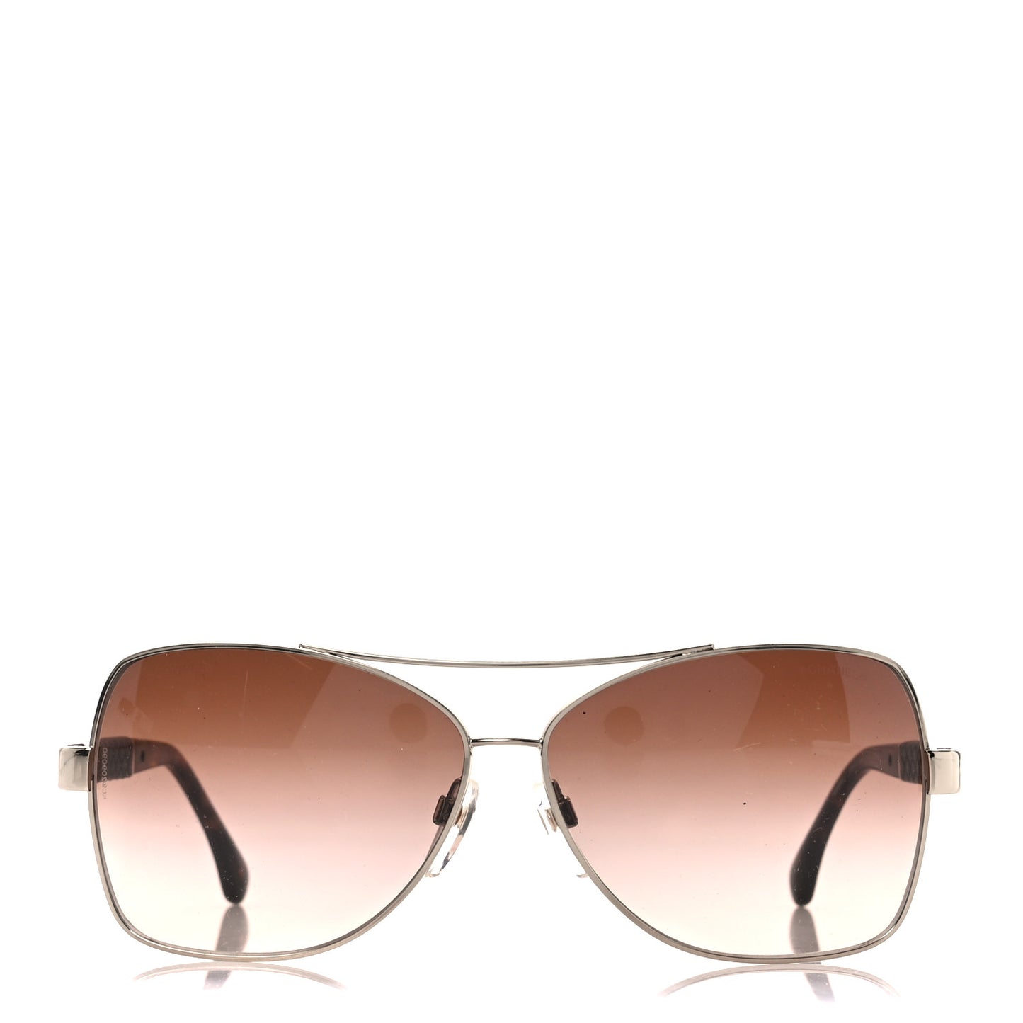 Lambskin Quilted Pilot Sunglasses 4196-Q Gold