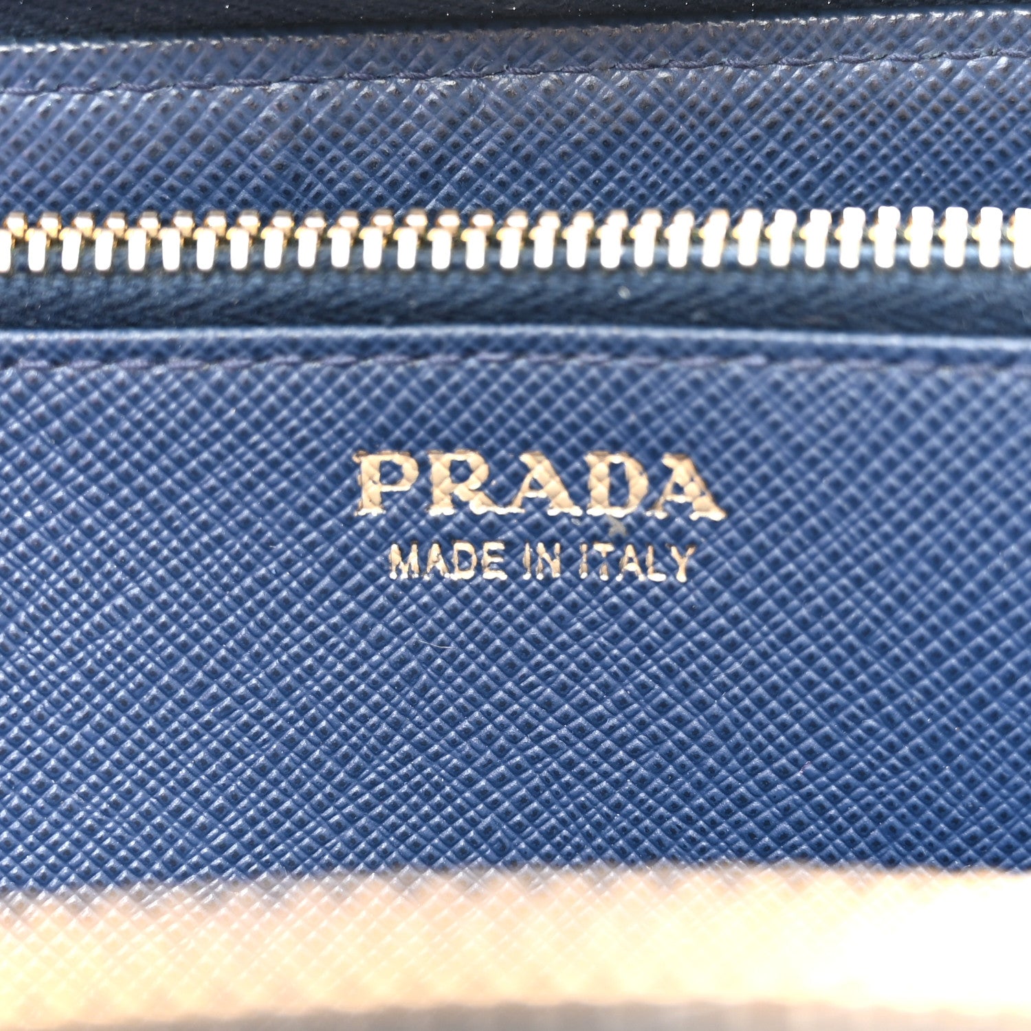 Prada Saffiano Fiocco Bow Zip Around Wallet Bluette 6 of 11