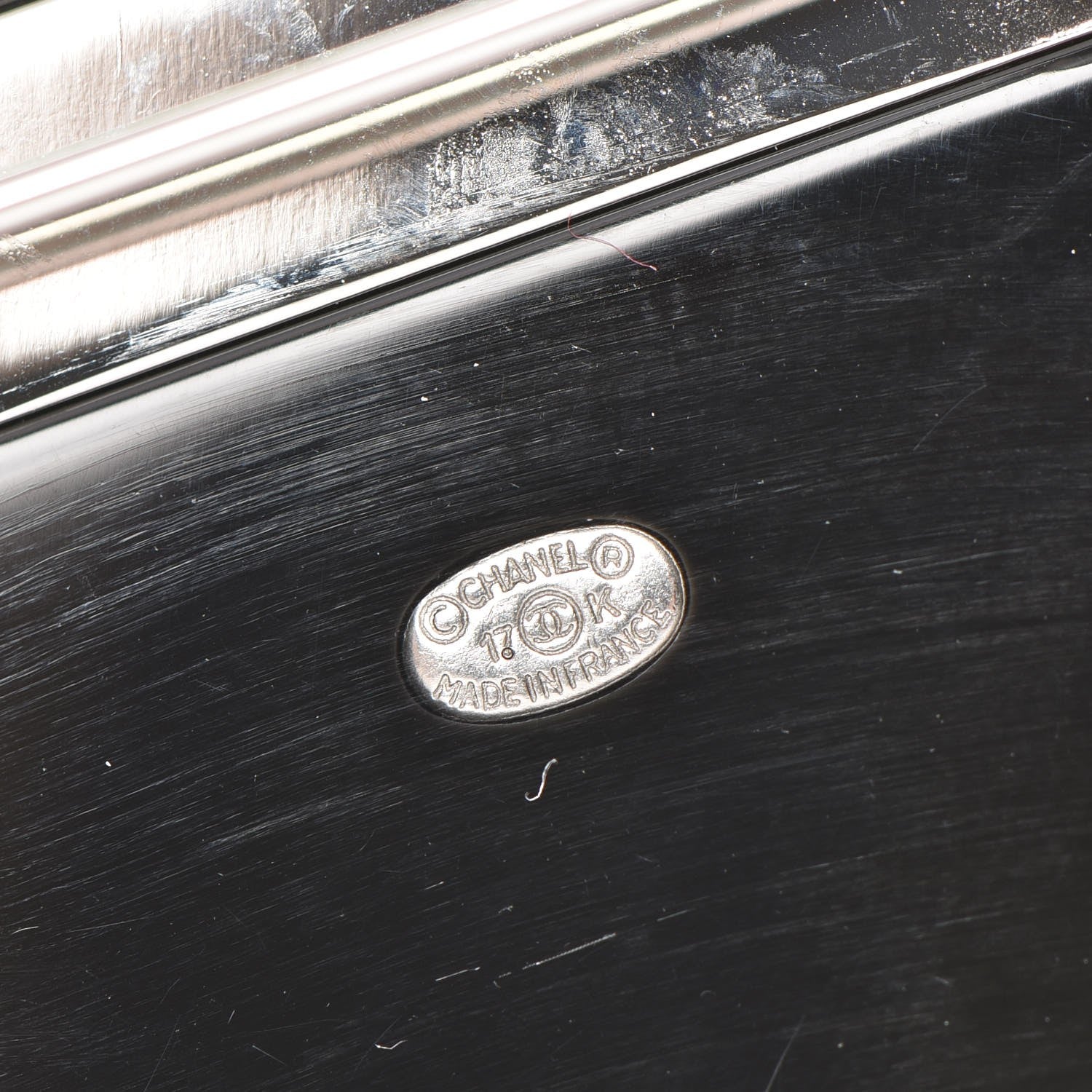 Chanel Glittered Resin Strass Brooch Black Pink 6 of 6