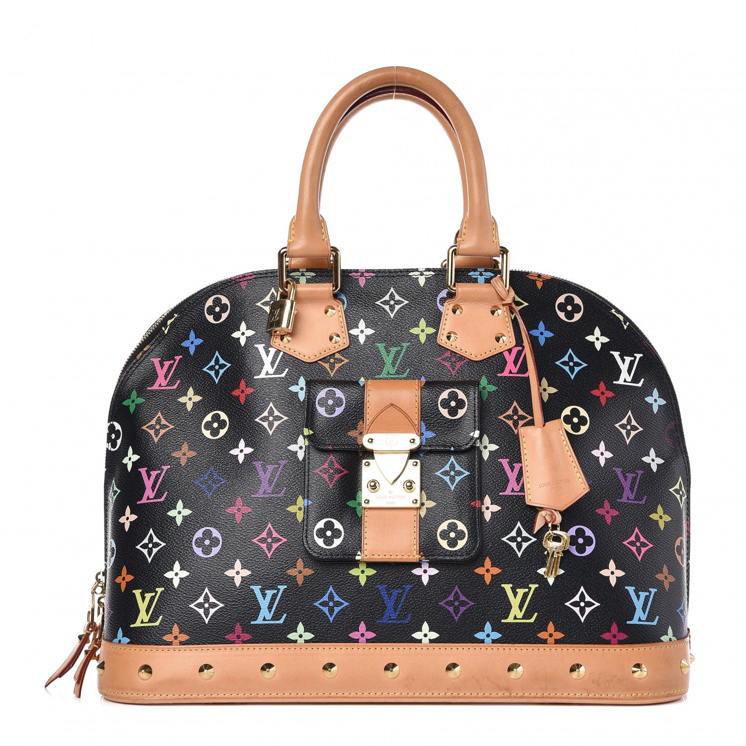Louis Vuitton Monogram Multicolor Alma GM Black 1 of 12