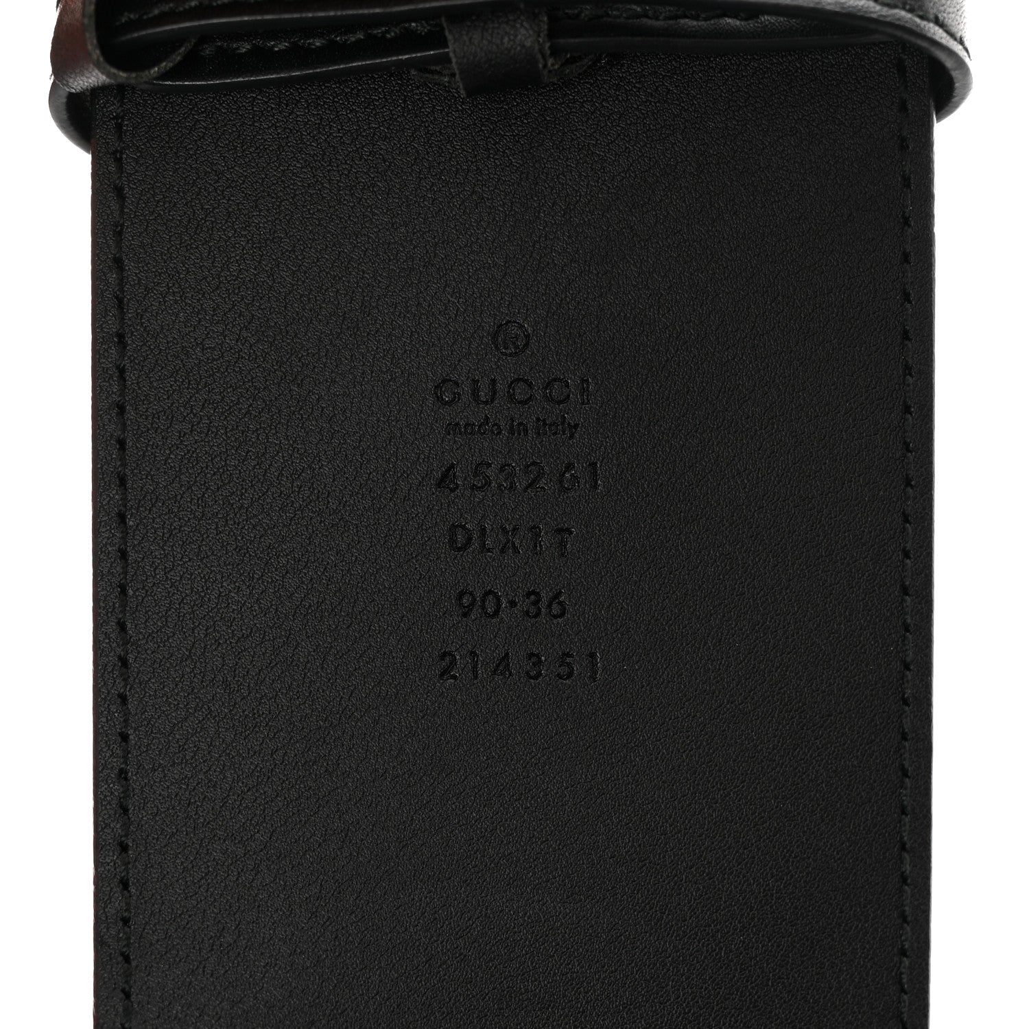 Gucci Moon Calfskin Pearl Double G 70mm Belt 90 36 Black Cream 3 of 5