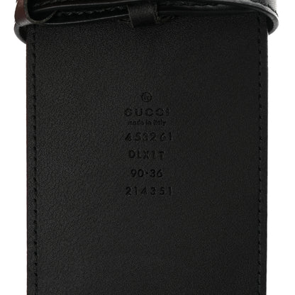 Gucci Moon Calfskin Pearl Double G 70mm Belt 90 36 Black Cream 3 of 5