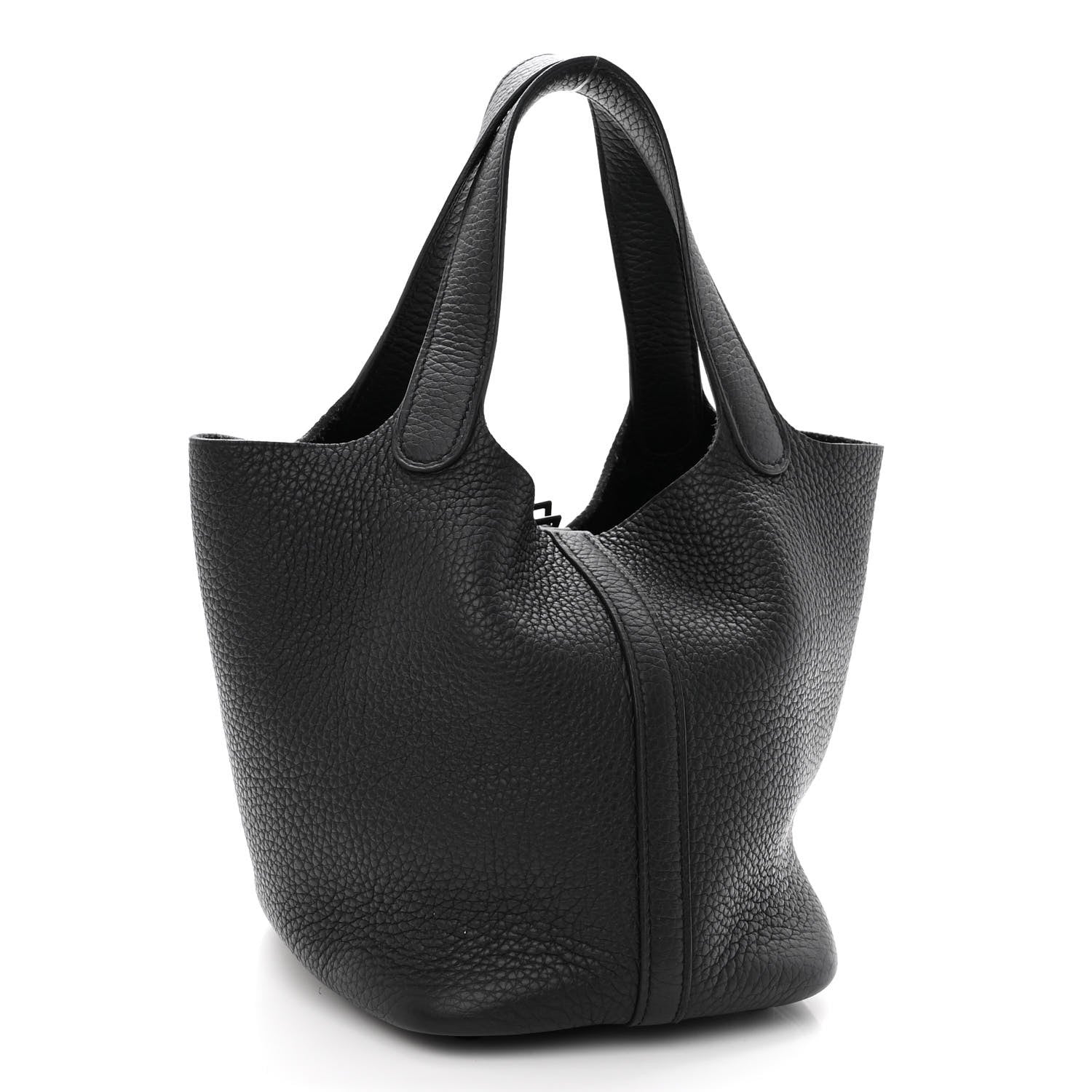 Hermes Taurillon Clemence Monochrome Picotin Lock 18 PM Black 3 of 9