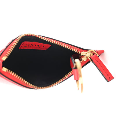 Versace Nappa Virtus V Zip Pouch Card Holder Red 5 of 6