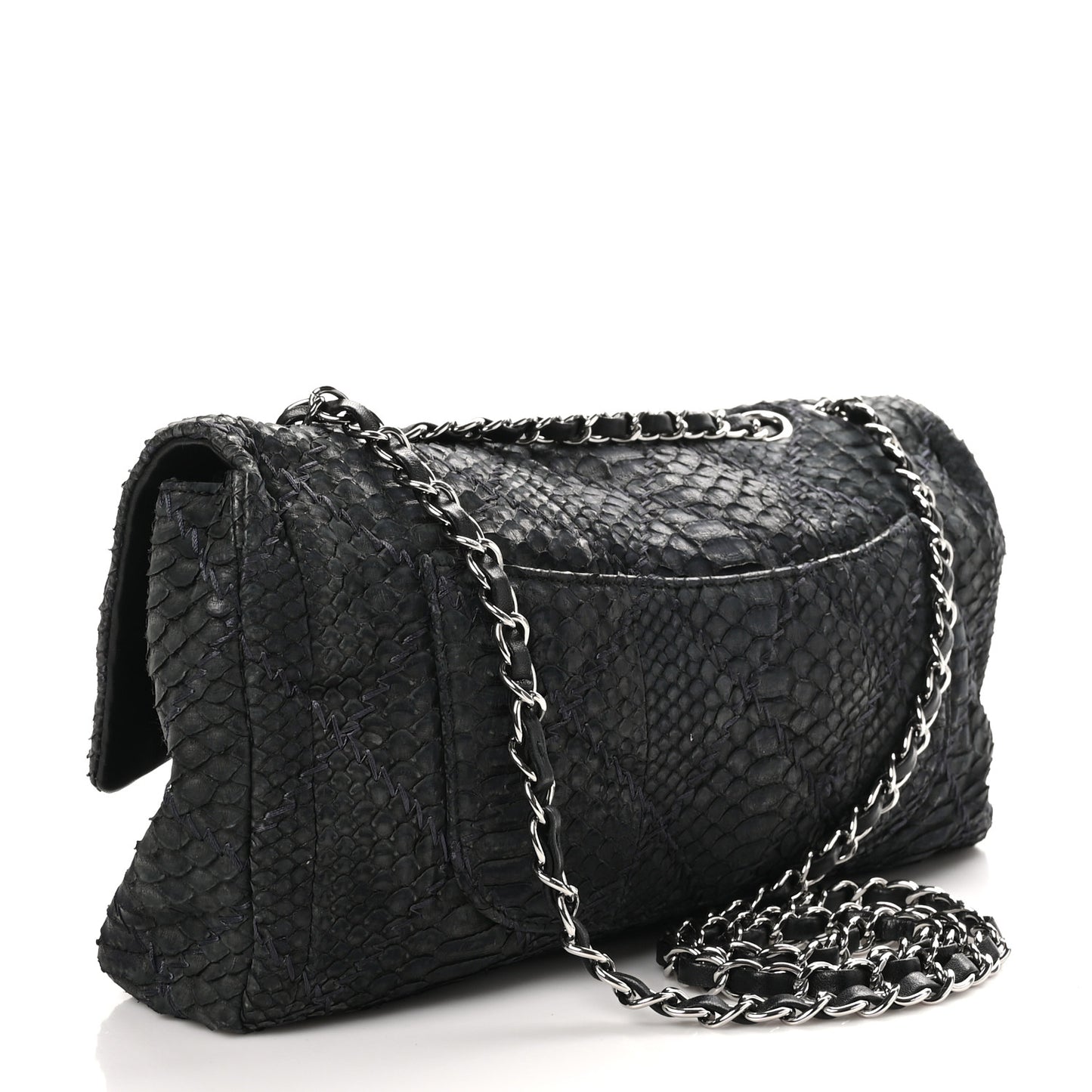 Snakeskin Ultimate Stitch Flap Black