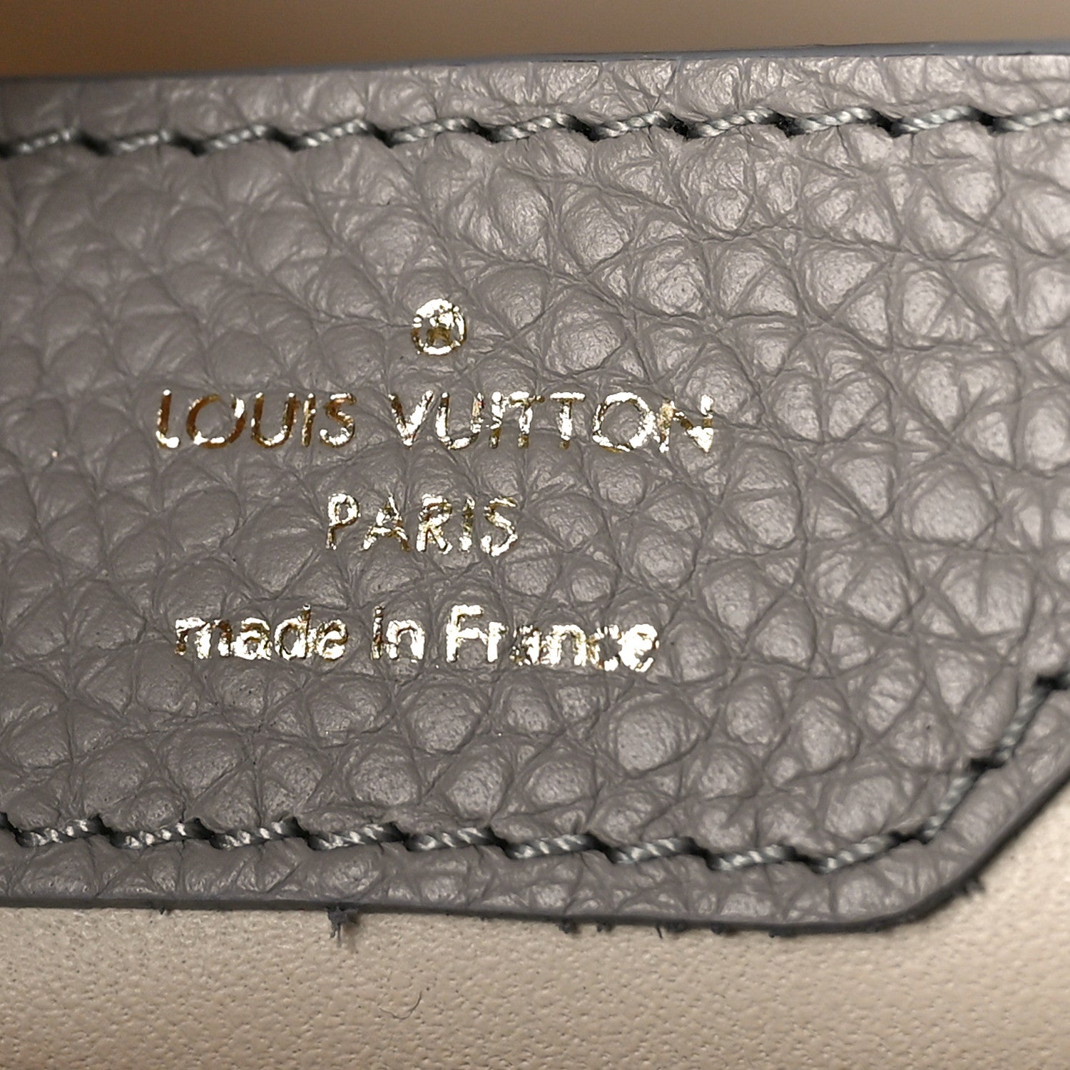 Louis Vuitton Taurillon Moonstone Capucines MM Galet 6 of 8