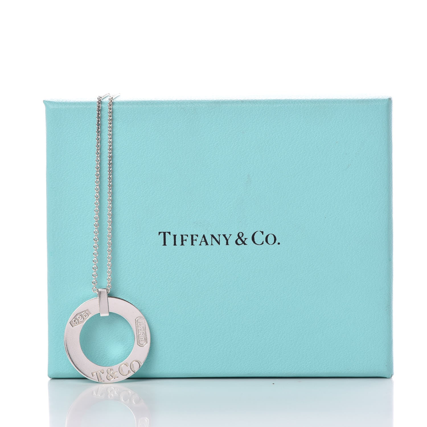 Tiffany Sterling Silver 1837 Open Circle Pendant Necklace 6 of 6