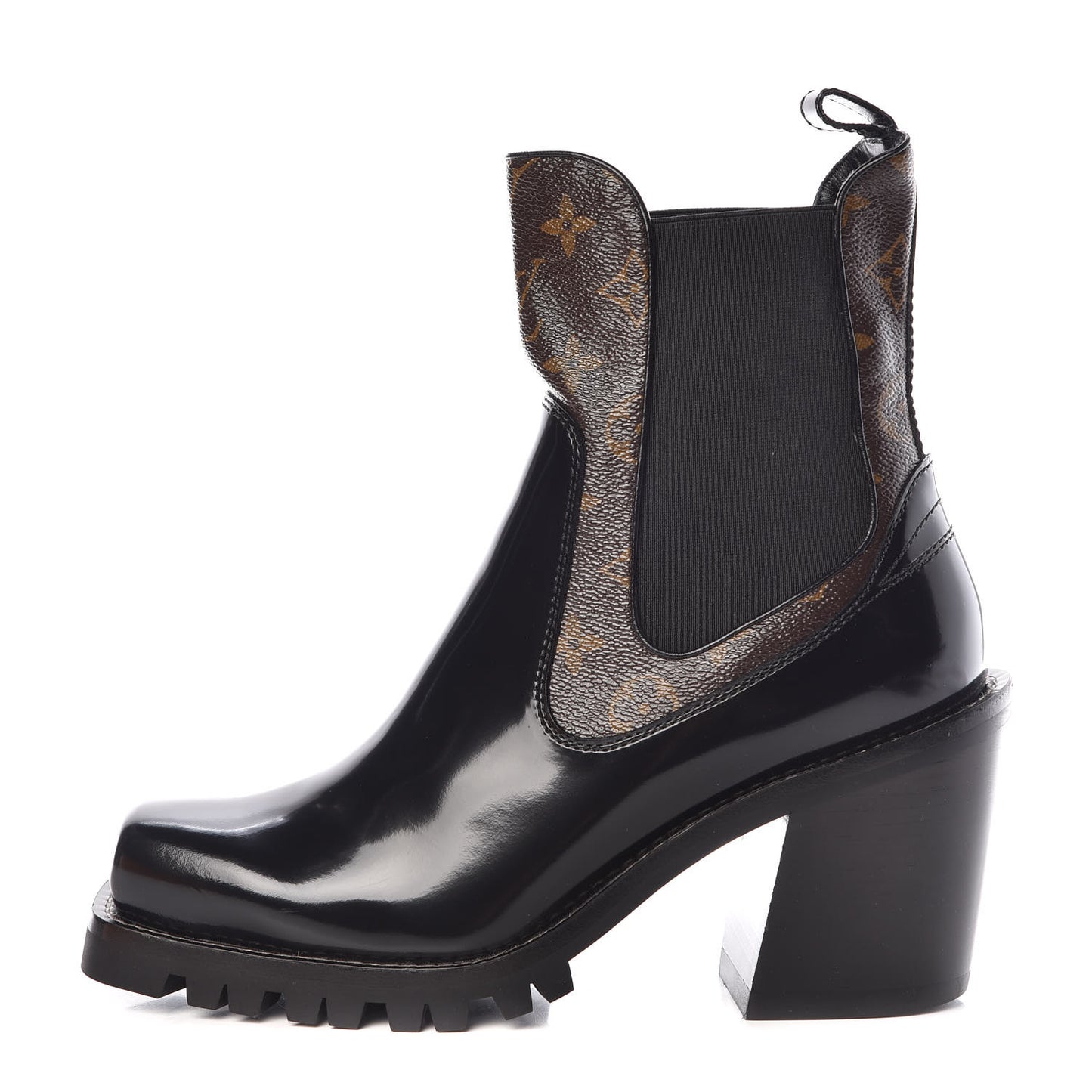 Patent Monogram Limitless Ankle Boots 41 Black