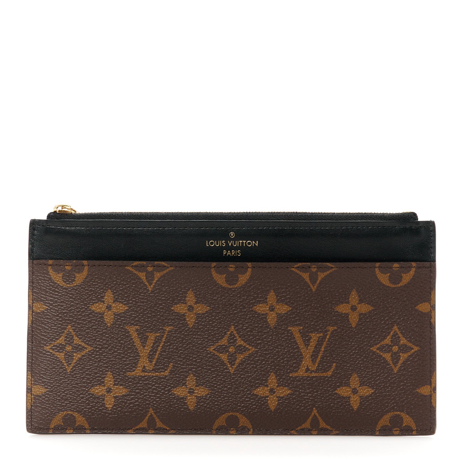 Louis Vuitton Monogram Slim Purse Black 1 of 7