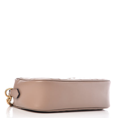 Gucci Calfskin Matelasse Small GG Marmont Chain Shoulder Bag Taupe 4 of 9