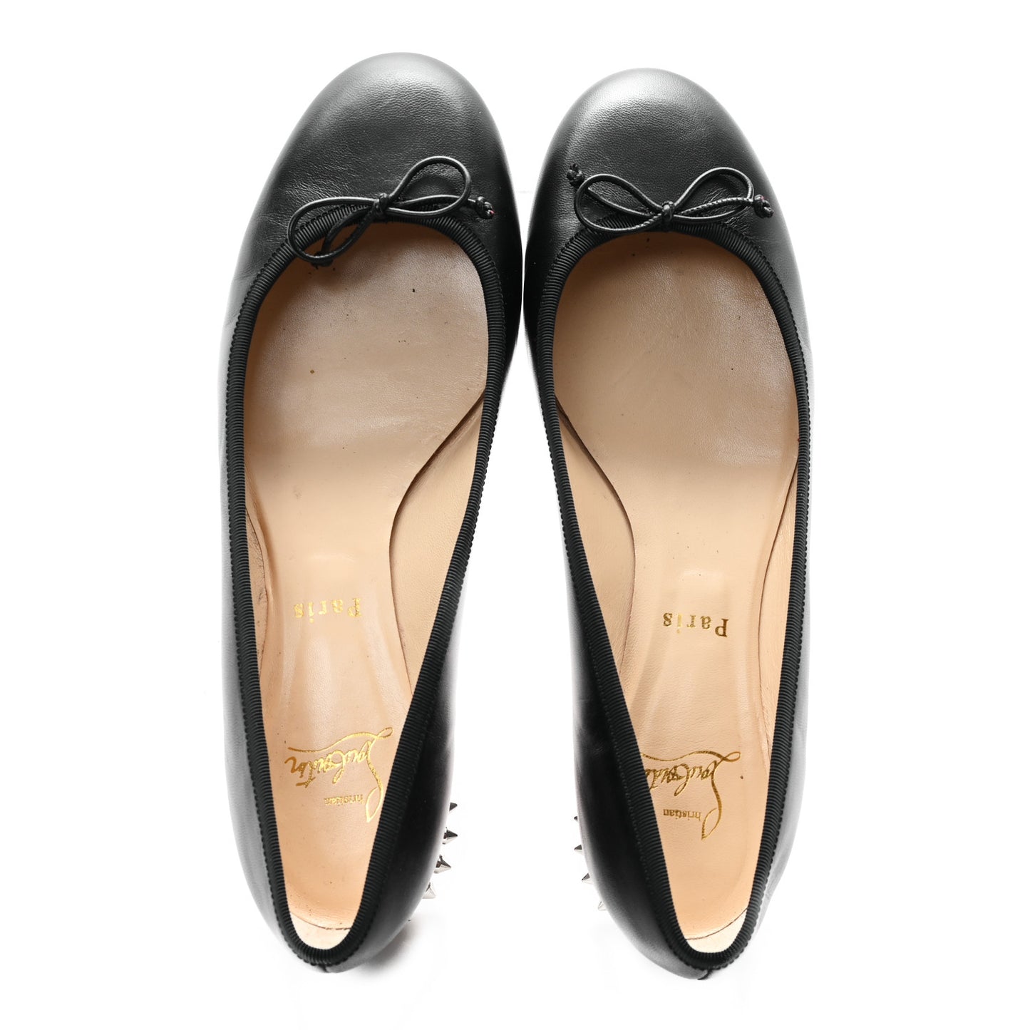 Shiny Nappa La Massine Flats 40.5 Black