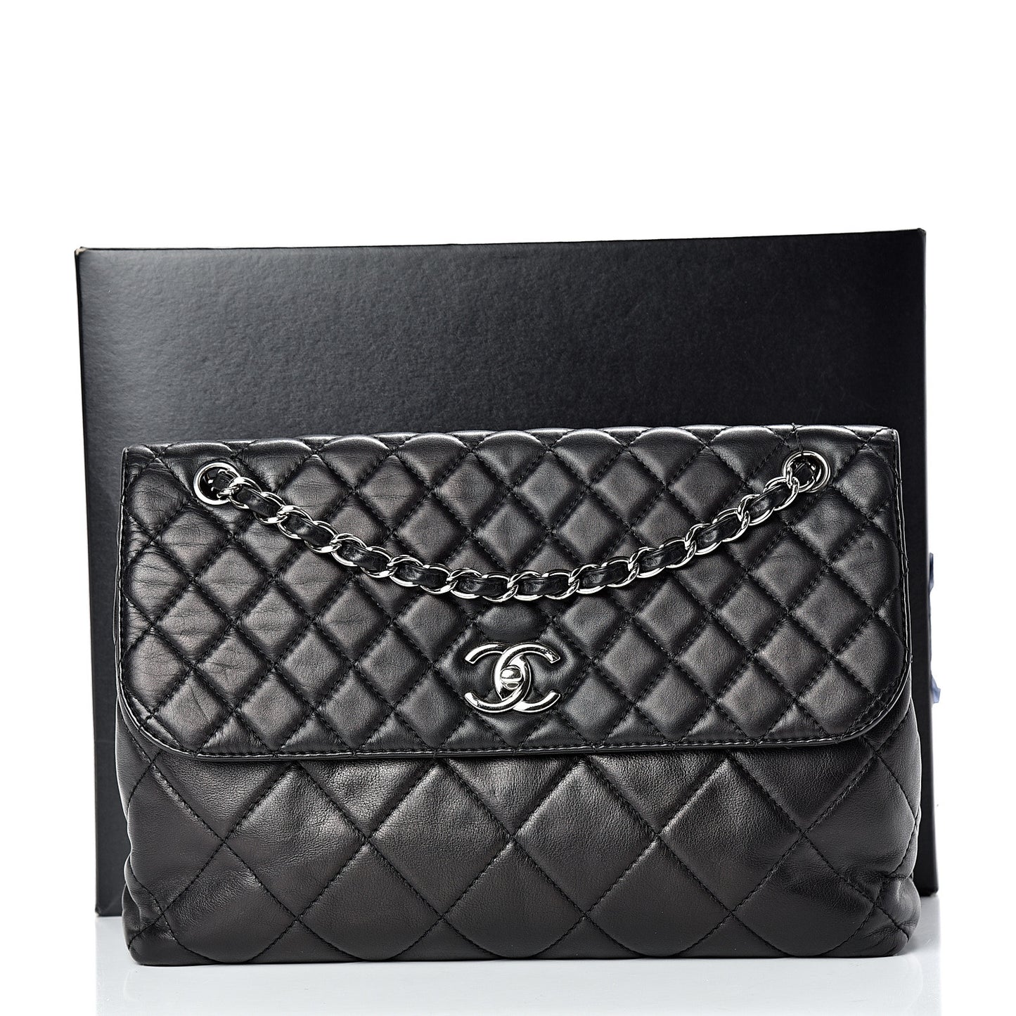 Calfskin Quilted In The Business Flap Bag Black