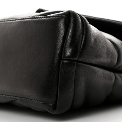 Saint Laurent Lambskin Quilted Monogram Monochrome Small Loulou Puffer Chain Satchel Black 10 of 10