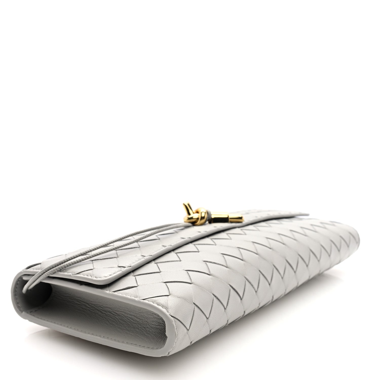 Bottega Veneta Nappa Intrecciato Long Andiamo Top Handle Clutch Sterling 4 of 6