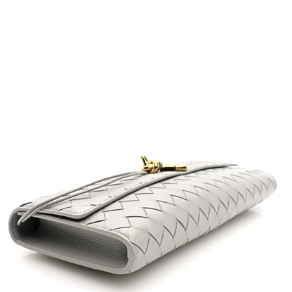 Bottega Veneta Nappa Intrecciato Long Andiamo Top Handle Clutch Sterling 4 of 6