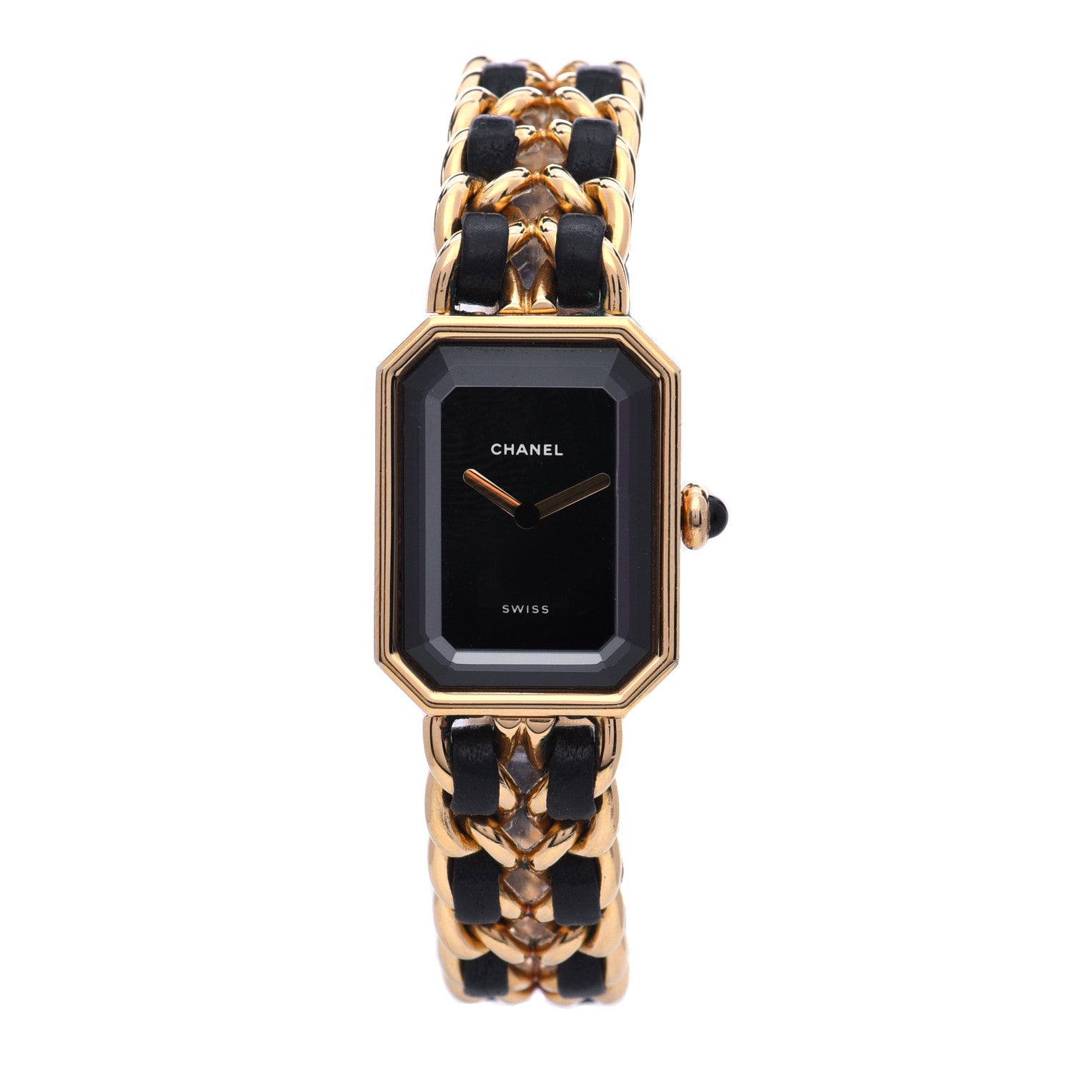 Chanel Stainless Steel Lambskin 20mm Chain Premiere Quartz Watch Gold L 1 of 6